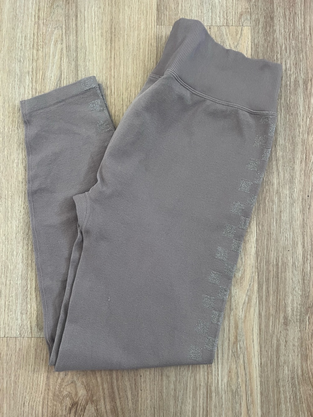 Victoria’s Secret PINK Active Seamless Checkerboard Leggings XL metallic
